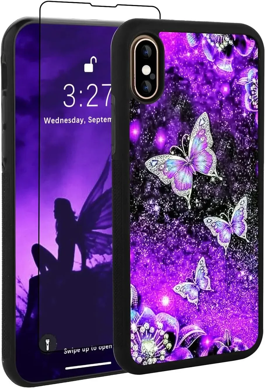 OOK Purple Butterfly Nebula iPhone X XS Case New